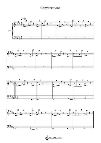 Conversations Sheet Music by Juice WRLD-Arr.Panvier Oisendan