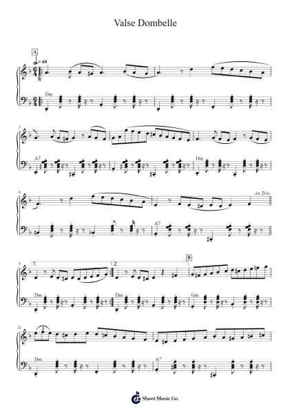 Valse Dombelle Sheet Music by Hendrik Schwarzer-Arr.Danchloe