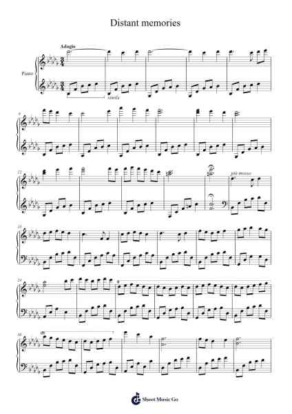 Distant memories Sheet Music by Windlup-Arr.Odefred