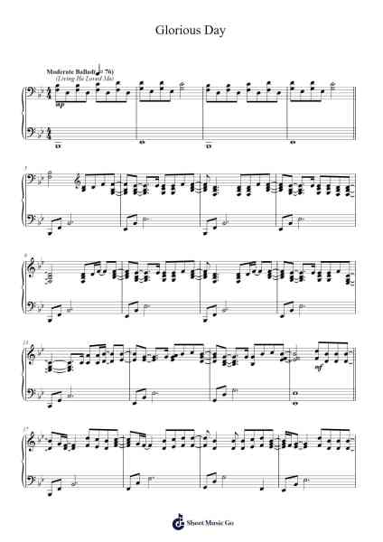 Glorious Day Sheet Music by Casting Crowns-Arr.Frannence Harstowe