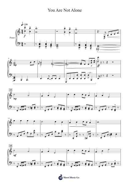 You Are Not Alone (Piano Suite) Sheet Music by Nobuo Uematsu-Arr.Dulshall