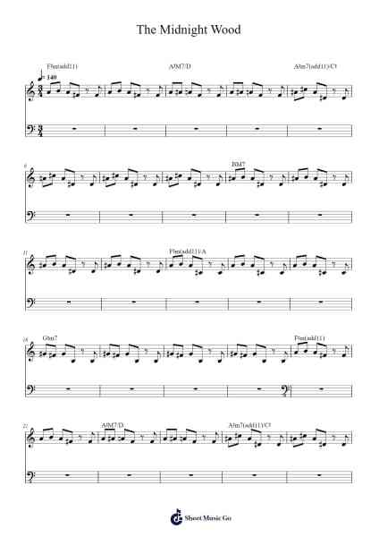 The Midnight Wood Sheet Music by Disasterpeace-Arr.Childvian Petsibyl