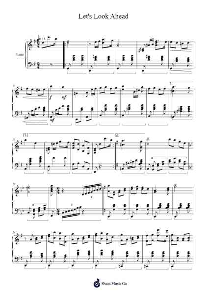 Let's Look Ahead Sheet Music by Michiru Oshima-Arr.Galsnick Theothew