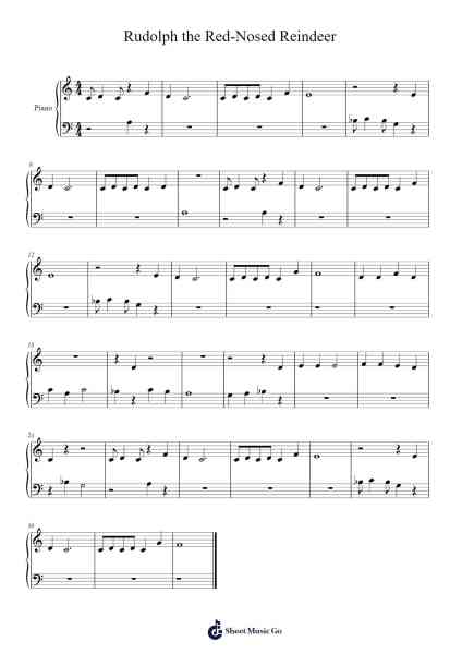Rudolph the Red-Nosed Reindeer Sheet Music by The Temptations-Arr.Bushmie Holtnix