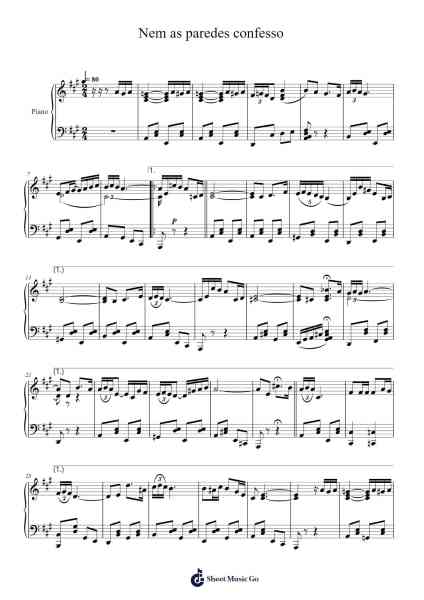 Nem as paredes confesso Sheet Music by Amália Rodrigues-Arr.Hawat