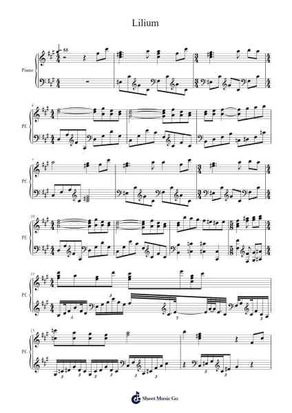 Lilium Sheet Music by undefined-Arr.Ldad Jeanvan