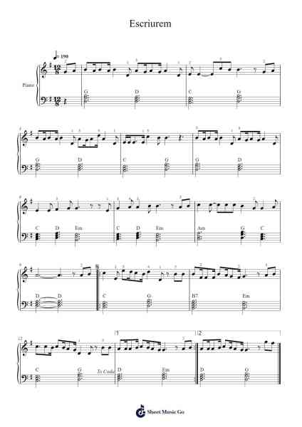 Escriurem Sheet Music by Miki Núñez-Arr.Migsel Pagliam