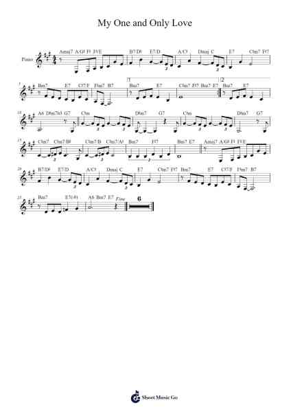 My One and Only Love Sheet Music by undefined-Arr.Surdred