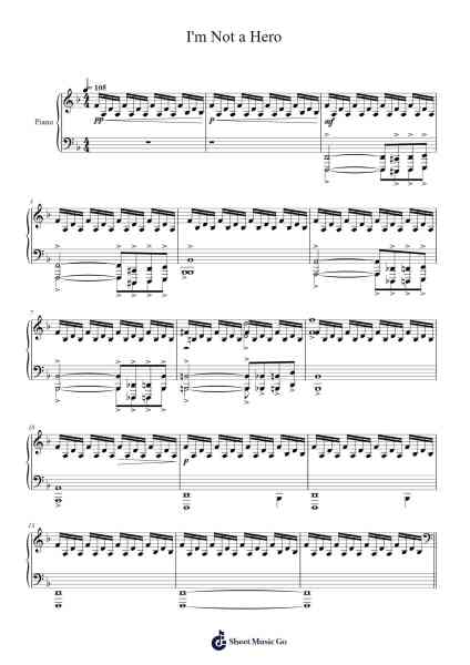 I'm Not a Hero Sheet Music by Hans Zimmer-Arr.Trelyn