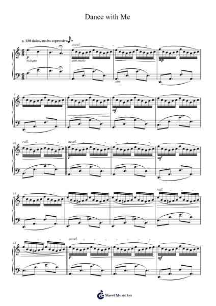 Dance with Me Sheet Music by A. Blomqvist-Arr.Priney Grelen