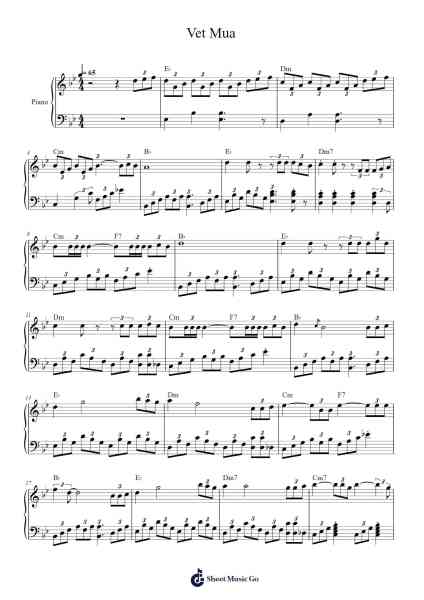 Vet Mua Sheet Music by Backpert Poexon-Arr.Toutchill