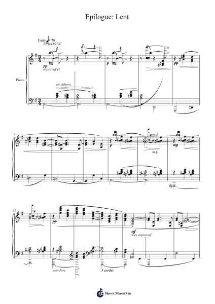 Valses Nobles et Sentimentales, M. 61: VIII. Epilogue: Lent Sheet Music by Maurice Ravel-Arr.Joedrich