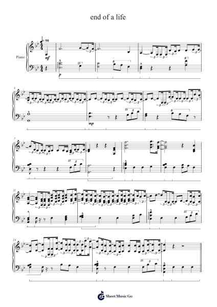 end of a life Sheet Music by Calliope Mori-Arr.Warges Morestone