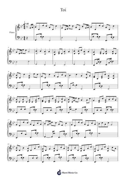 Toi Sheet Music by Slimane-Arr.Babmia