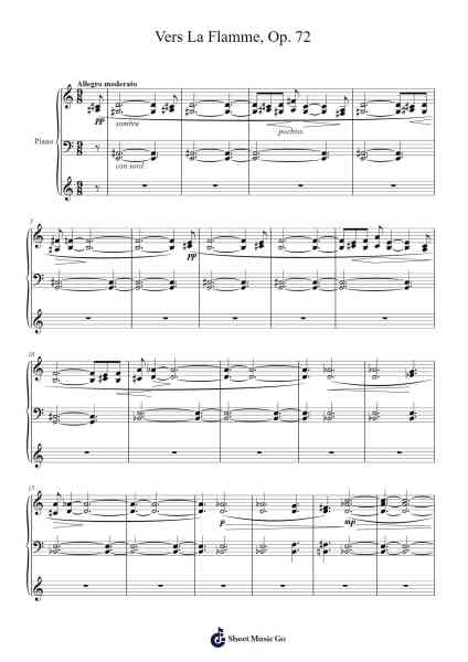 Vers La Flamme, Op. 72 Sheet Music by Alexander Scriabin-Arr.Gillnise