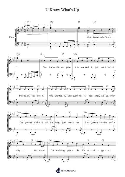 U Know What's Up Sheet Music by Billie Eilish-Arr.Jersharp