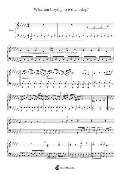 What am I trying to write today? Sheet Music by Isaac Dinges-Arr.Childvian Petsibyl