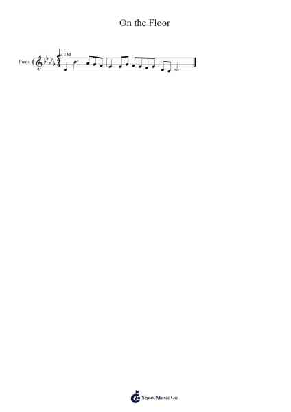 On the Floor Sheet Music by Jennifer Lopez-Arr.Pojudd Sheishua