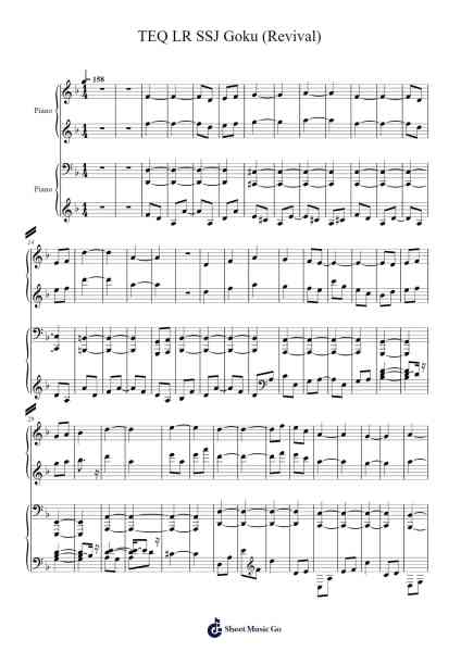 Dokkan Battle OST - TEQ LR SSJ Goku (Revival) Sheet Music by notsowiseone-Arr.Noelpiers Sonmann