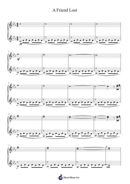 A Friend Lost Sheet Music by Sam Hayman-Arr.Olchel