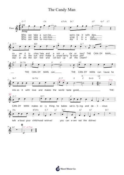 The Candy Man Sheet Music by Anthony Newley/Leslie Bricusse-Arr.Theopys