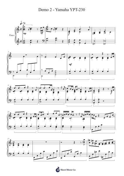 Demo 2 Sheet Music by Yamaha-Arr.Hubpir