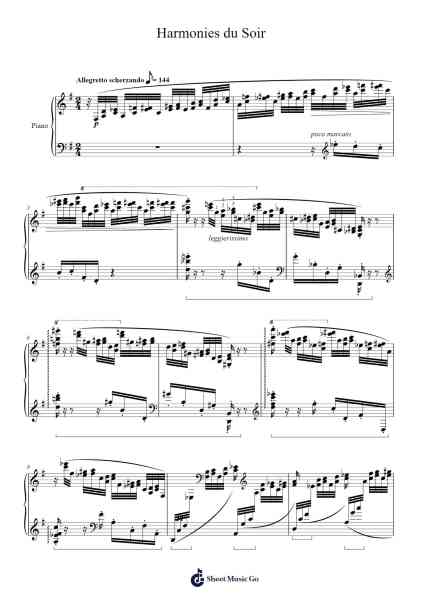 Études d'Exécution Transcendante, S.139 No. 11 "Harmonies du Soir" Sheet Music by Sergei M. Lyapunov-Arr.Willmand Dundre