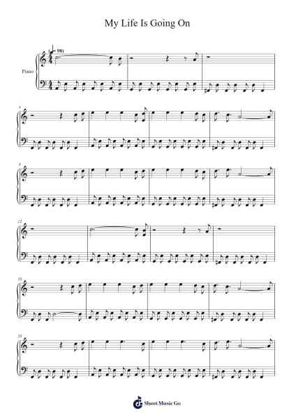 My Life Is Going On Sheet Music by -Arr.Felliet Prittlynch