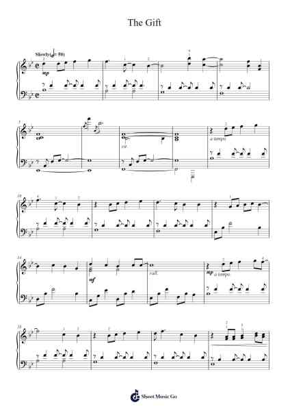 The Gift Sheet Music by Collin Raye/Jim Brickman-Arr.Bellzer Elrene