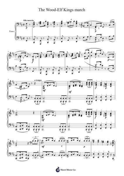 The Wood-Elf Kings march Sheet Music by Coffeecruncher69-Arr.Dysaul Beaze