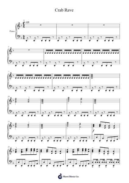 Crab Rave Sheet Music by Noisestorm-Arr.Greenblack Xawilde