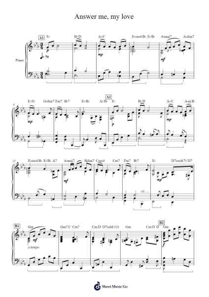 Answer me, my love Sheet Music by Gerhard Winkler/Fred Rauch-Arr.Solin