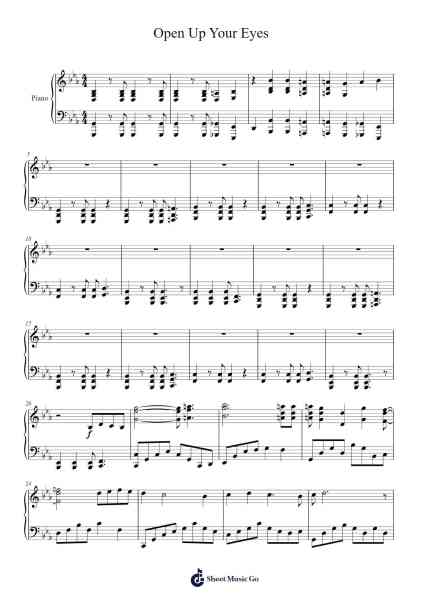 Open Up Your Eyes Sheet Music by Misc Cartoons-Arr.Buckclough Woogold