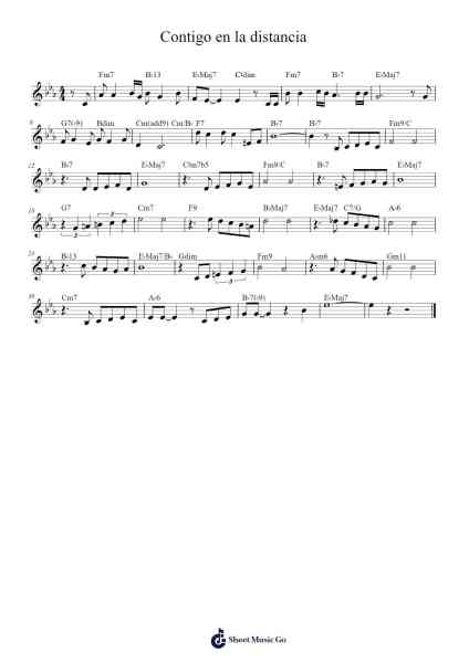 Contigo en la distancia Sheet Music by Luis Miguel-Arr.Janejill Mooca