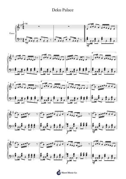 Deku Palace Sheet Music by Koji Kondo-Arr.Croftlitt