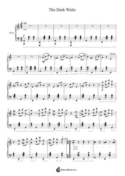 The Dark Waltz Sheet Music by Gibmann-Arr.Birwylde