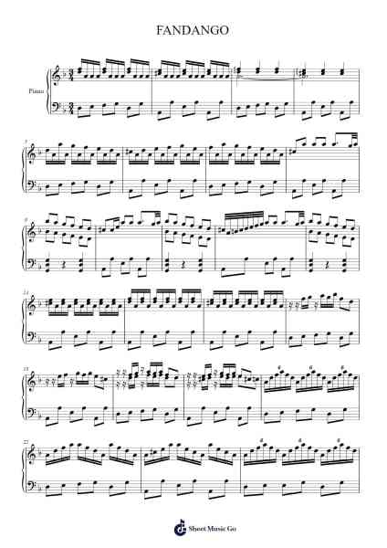 Fandango Sheet Music by Domenico Scarlatti-Arr.Chaupenn Mattkay