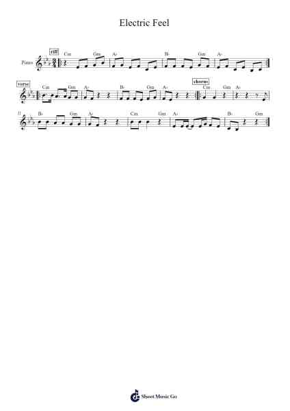 Electric Feel Sheet Music by MGMT-Arr.Make