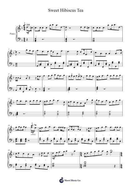 Sweet Hibiscus Tea Sheet Music by Penelope Scott-Arr.Chamcarr Cherbard