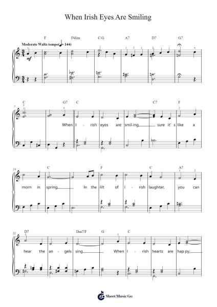 When Irish Eyes Are Smiling Sheet Music by Chauncey Olcott-Arr.Phillen Gillpont