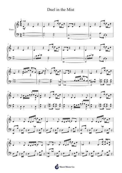 Duel in the Mist Sheet Music by Yu-Peng Chen-Arr.Trollfax