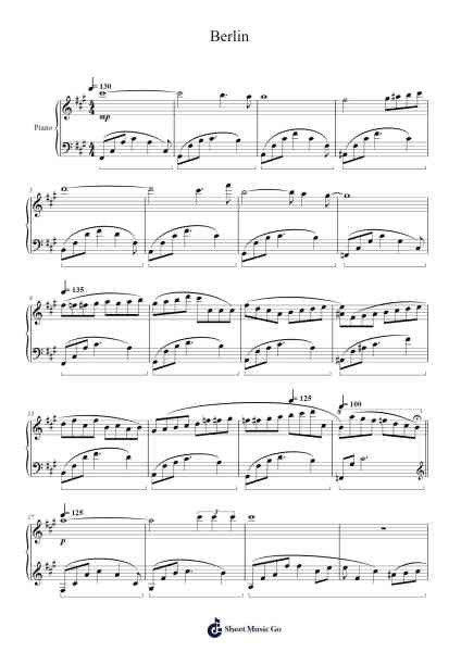 Berlin Sheet Music by Clément Sicard/Sofiane Pamart-Arr.Judmons Bairdchel