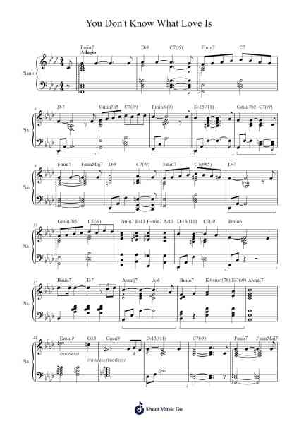 You Don't Know What Love Is Sheet Music by Chet Baker-Arr.Runiel Faulktave