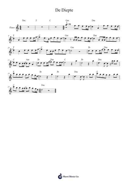 De Diepte Sheet Music by -Arr.Fitchnolds Hartewy