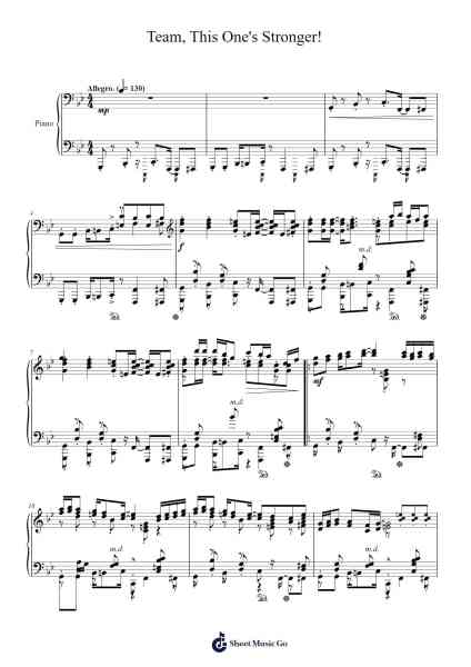 Team, This One's Stronger! Sheet Music by Tristan Alric-Arr.Joanreade Annlus