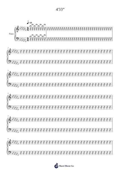 4'33" Sheet Music by John Cage-Arr.Taters Jonkyle