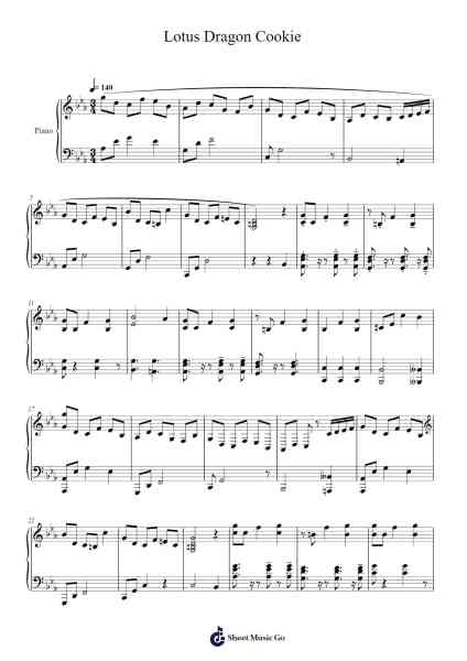 Lotus Dragon Cookie Sheet Music by Hasuka-Arr.Charalph