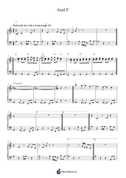 Axel F Sheet Music by Crazy Frog-Arr.Leron