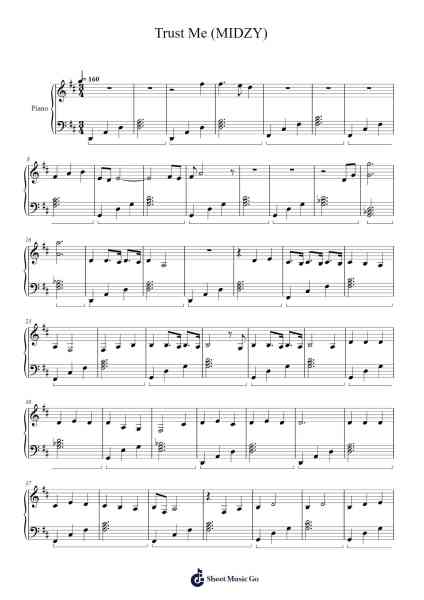 Trust Me (MIDZY) Sheet Music by Hazter Aualick-Arr.Feltrid