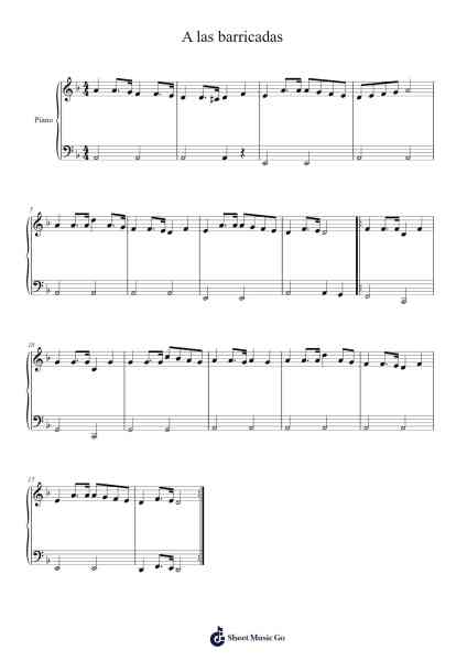A las barricadas Sheet Music by undefined-Arr.Sylsia Kerrsel
